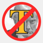 アンチトランプ記号 ラウンドシール (正面)