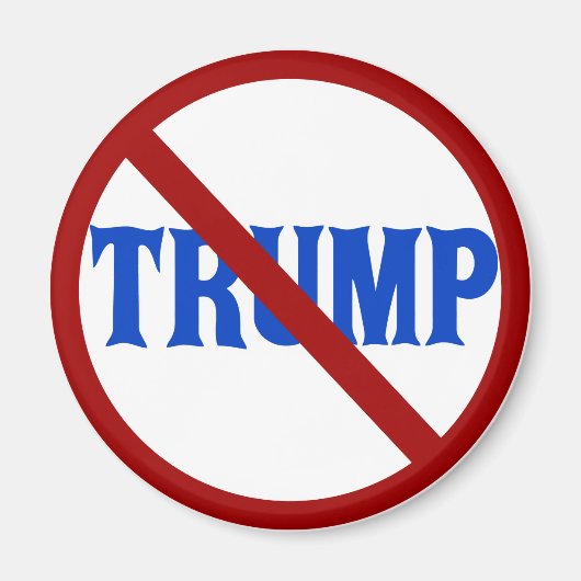 アンチトランプ赤丸X付き マグネット (正面)
