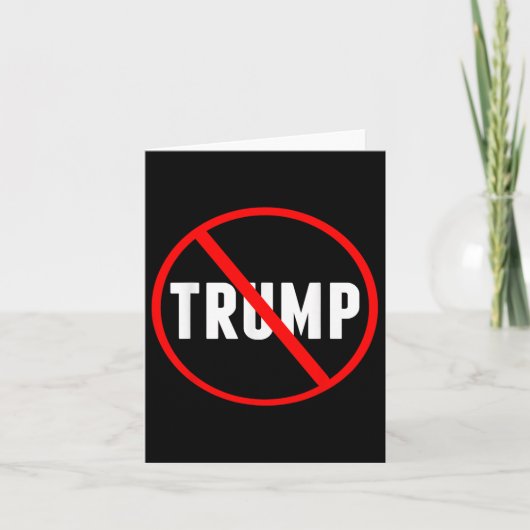 アンチトランプ赤丸X政治 カード (正面)