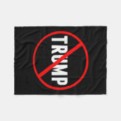 アンチトランプ赤丸X政治 フリースブランケット (正面(横))