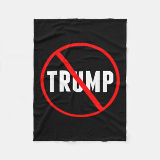 アンチトランプ赤丸X政治 フリースブランケット