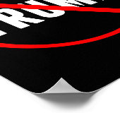 アンチトランプ赤丸X政治 ポスター (角)