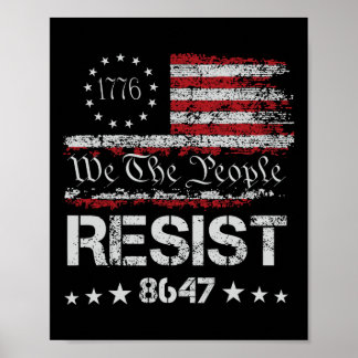 アンチトランプ8647レジストインピーチトランプ弾薬47 86 ポスター