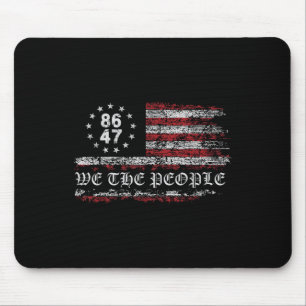 アンチトランプ8647 86 47米国国旗We The People マウスパッド