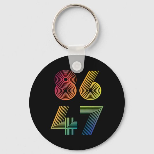 アンチトランプ8647 86 47 Infach 47アンチトランプ大統領 キーホルダー (正面)