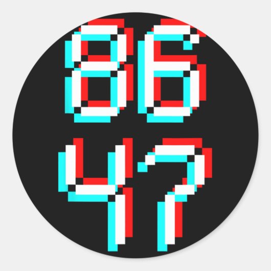 アンチトランプ8647 86 47 Infach 47アンチトランプ大統領 ラウンドシール (正面)