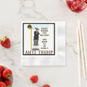 アンチトランプ/あなたが長い所で 縁ありカクテルナプキン (インサイチュ)