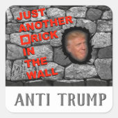 アンチトランプ – を満空白のたす スクエアシール (正面)