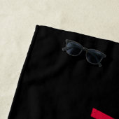 アンチトランプ – トランプに対する先生 ビーチタオル (インサイチュ)