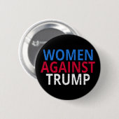 アンチトランプ – トランプに対する女性 缶バッジ (正面&裏面)