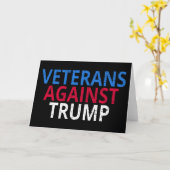 アンチトランプ – トランプに対する退役軍人 カード (黄色い花)