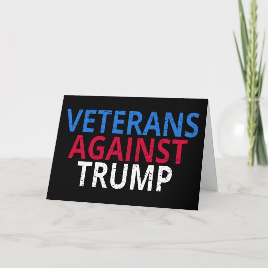 アンチトランプ – トランプに対する退役軍人 カード (正面)