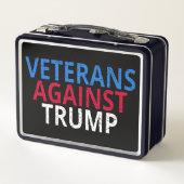 アンチトランプ – トランプに対する退役軍人 メタルランチボックス (裏面)