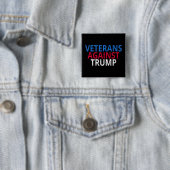 アンチトランプ – トランプに対する退役軍人 缶バッジ (インサイチュ)