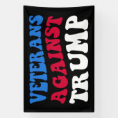 アンチトランプ – トランプIIに対する退役軍人 横断幕 (縦)