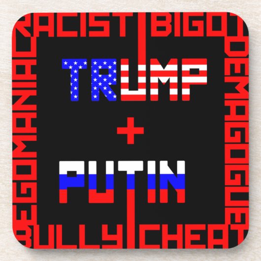 アンチトランプ+プーチン コースター (正面)