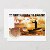 アンチトランプ/大きな魚を捕まえる! ポストカード (正面/裏面)