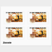 アンチトランプ/大きな魚を捕まえる！ 長方形シール (シート)