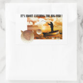 アンチトランプ/大きな魚を捕まえる！ 長方形シール (バッグ)