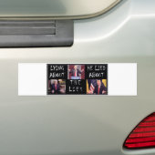 アンチトランプ:彼がDURについて嘘をついている バンパーステッカー (車上)