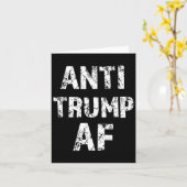 アンチトランプAfおもしろい大統領を弾劾 カード (黄色い花)