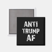 アンチトランプAfおもしろい大統領を弾劾 マグネット (正面/裏面)