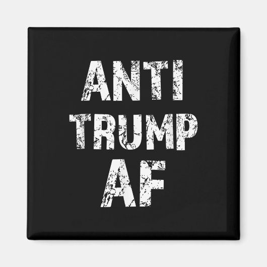 アンチトランプAfおもしろい大統領を弾劾 マグネット (正面)