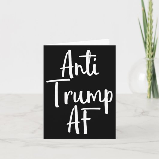 アンチトランプAfシャツレジスト45弾劾の抗議 カード (正面)
