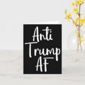 アンチトランプAfシャツレジスト45弾劾の抗議 カード (黄色い花)