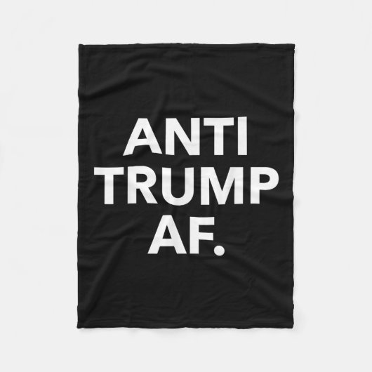 アンチトランプAf フリースブランケット (正面)