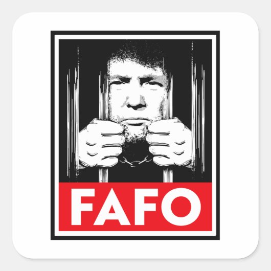 アンチトランプFAFO スクエアシール (正面)