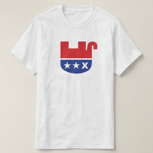 アンチトランプGOP共和党デッド・エレファント Tシャツ (デザイン正面)