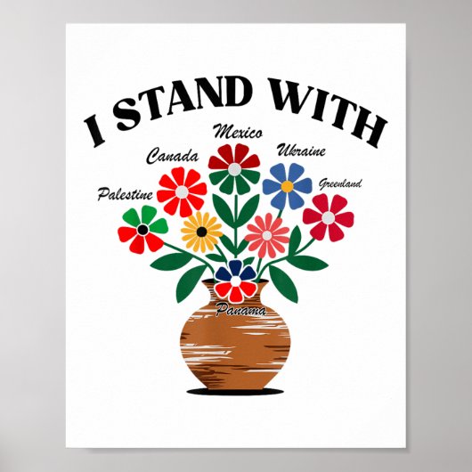 アンチトランプIとカナダMexico Greenland Uk ポスター (正面)