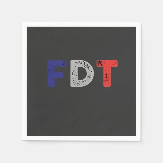 アンチトランプMaga FDTレジスタデモクラシーレトロ スタンダードカクテルナプキン (正面)