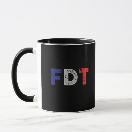 アンチトランプMaga FDTレジスタデモクラシーレトロ マグカップ (左)