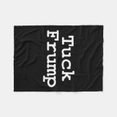 アンチトランプTシャツタックフランプ フリースブランケット (正面(横))
