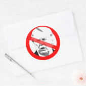 アンチドナルドのトランプ認知症が交差顔 ラウンドシール (封筒)