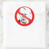 アンチドナルドのトランプ認知症が交差顔 ラウンドシール (バッグ)