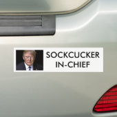 "アンチドナルドの主な"切札のSockCucker バンパーステッカー (車上)