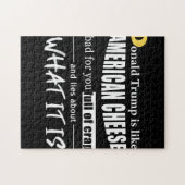 アンチドナルドトランプはアメリカのチーズ女性のようなものだ ジグソーパズル (横)