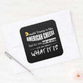 アンチドナルドトランプはアメリカのチーズ女性のようなものだ スクエアシール (封筒)