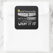 アンチドナルドトランプはアメリカのチーズ女性のようなものだ スクエアシール (バッグ)