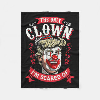 アンチドナルドトランプTシャツおもしろいピエロレジストメン フリースブランケット