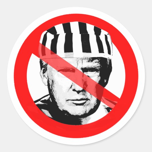 アンチドナルド・トランプ囚人が顔を渡った ラウンドシール (正面)