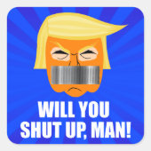 アンチドナルド・トランプ・バイドンは男を閉じる スクエアシール (正面)