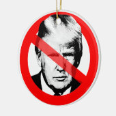 アンチドナルドJ.トランプが顔を越えた セラミックオーナメント (左)