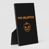 アンチハロウィーンかぼちゃのジャック・オ・ランタン フォトプラーク (側面)