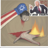 アンチバイデン氏シールバイデン氏大量虐殺 シール (正面)