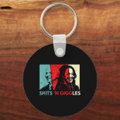 アンチバイデン氏ハリスS &#';nギグルズポリティカルギフト1 キーホルダー (正面)