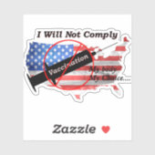 アンチバックスマイ体マイ選択赤白青米国国旗 シール (シート)